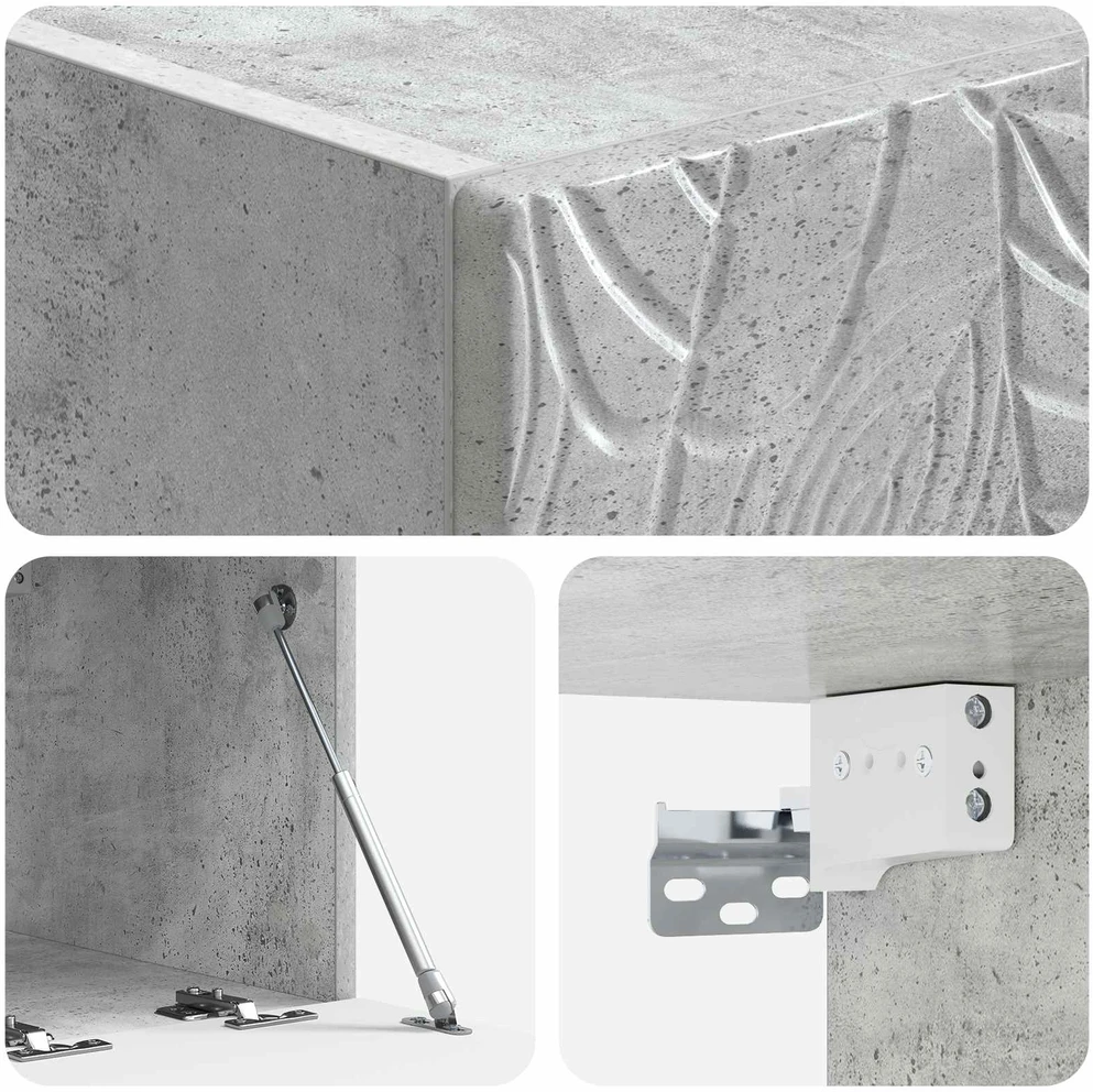TV staliukas Sieninė TV spintelė 98 x 31 cm Betono pilka Apdirbta mediena