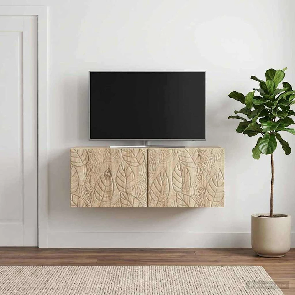 TV staliukas Sieninė TV spintelė 98 x 31 cm Sonoma ąžuolas Apdirbta mediena
