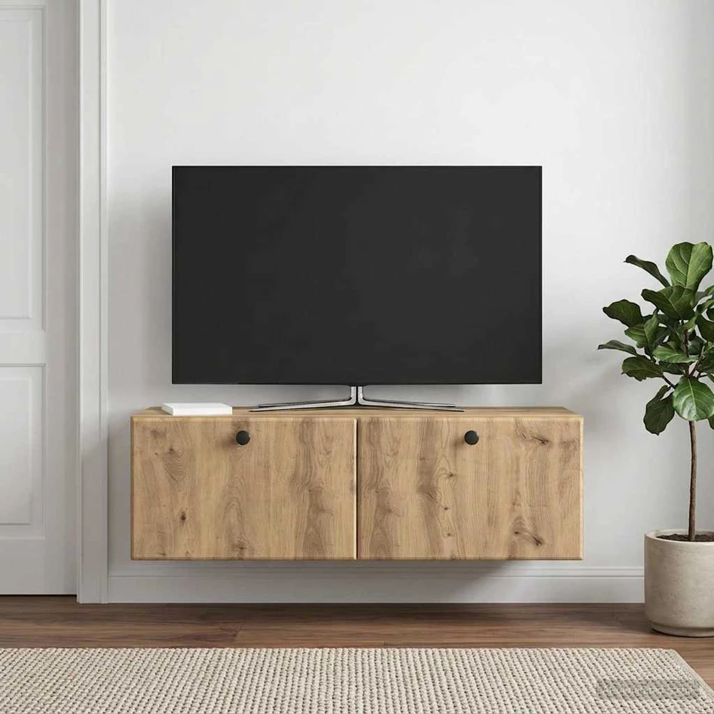 TV staliukas Sieninė TV spintelė 98 x 31 x 30 cm Artisano ąžuolo