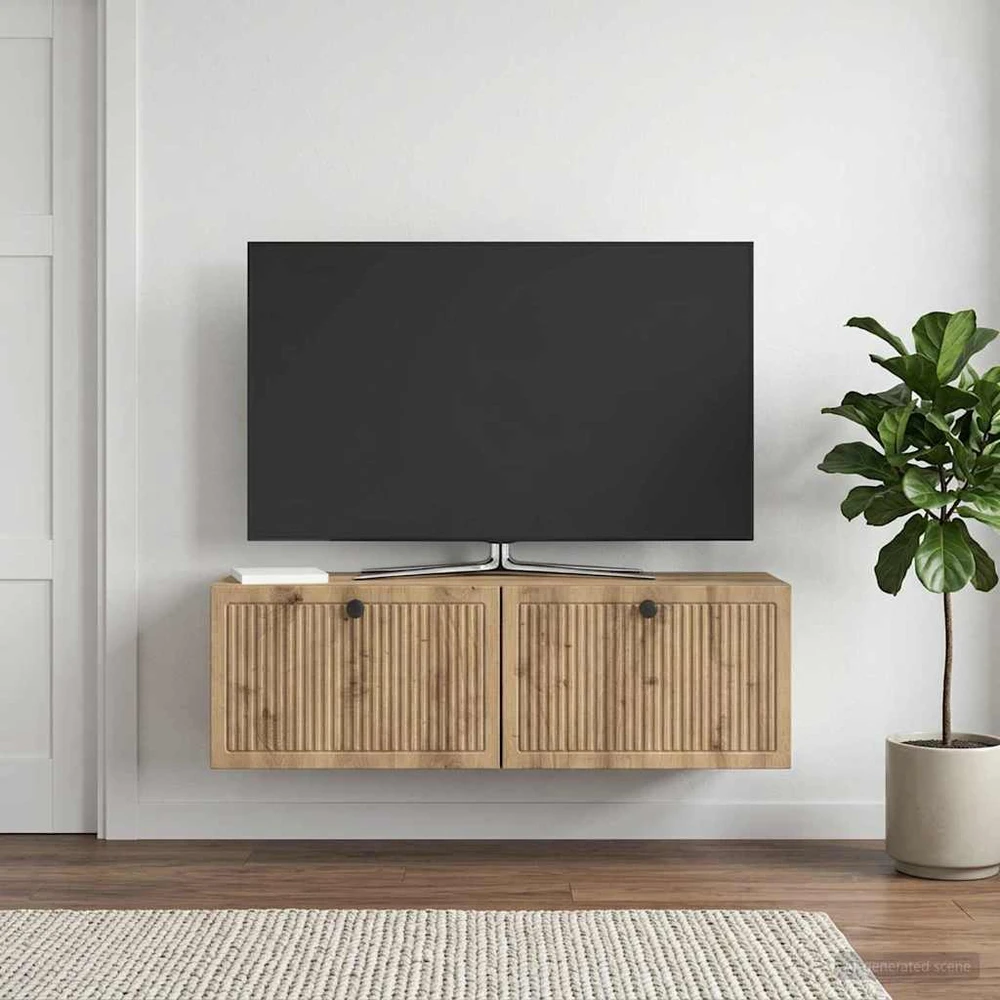 TV staliukas Sieninė TV spintelė 98 x 31 x 30 cm Artisano ąžuolo