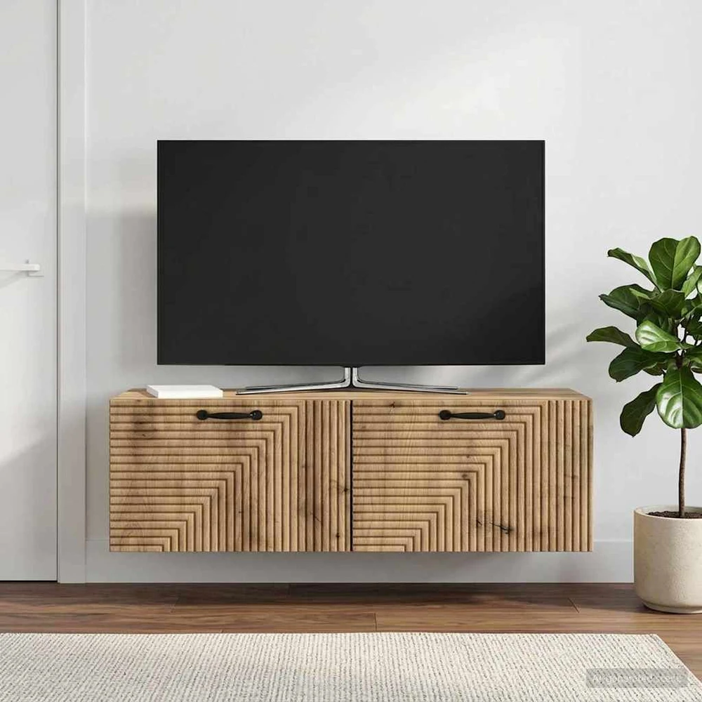 TV staliukas Sieninė TV spintelė 98 x 31 x 30 cm Artisano ąžuolo