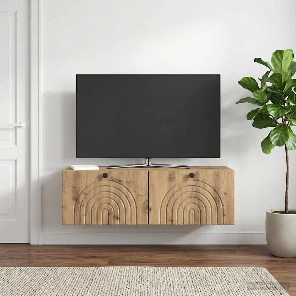 TV staliukas Sieninė TV spintelė 98 x 31 x 30 cm Artisano ąžuolo