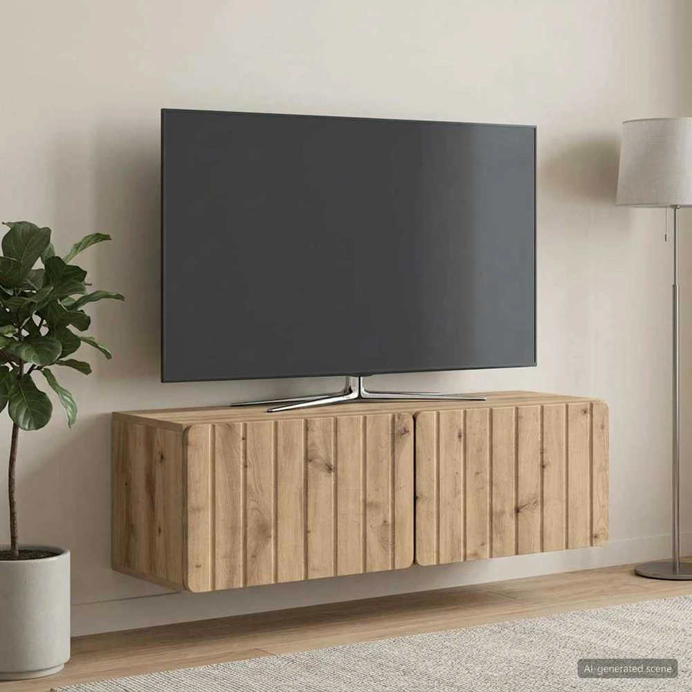 TV staliukas Sieninė TV spintelė 98 x 31 x 30 cm Artisano ąžuolo