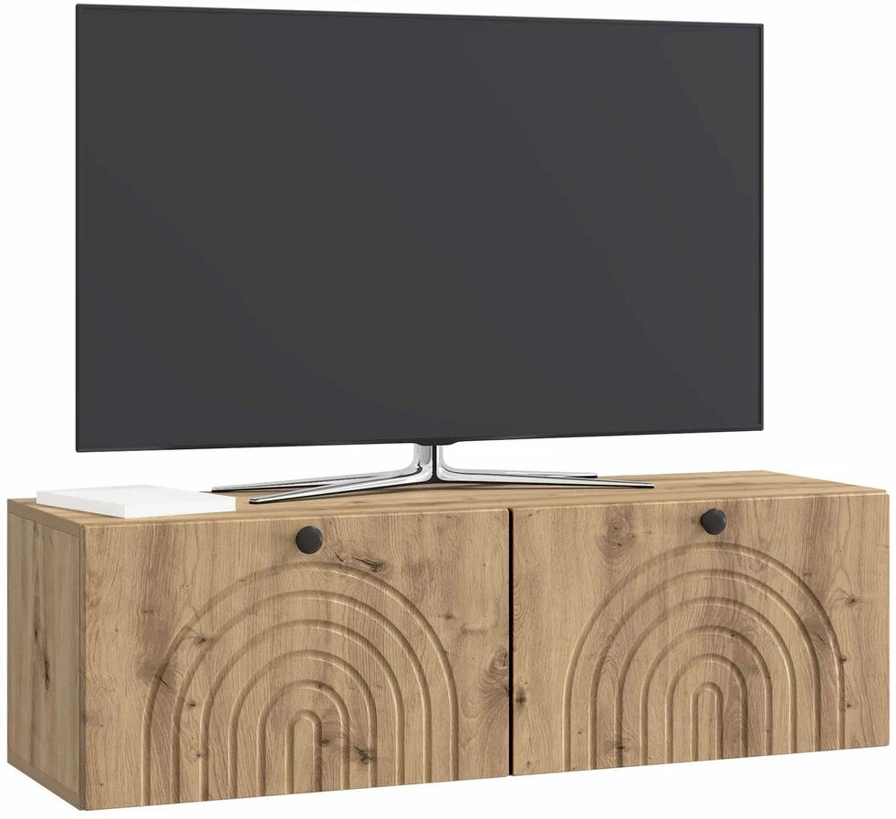 TV staliukas Sieninė TV spintelė 98 x 31 x 30 cm Artisano ąžuolo