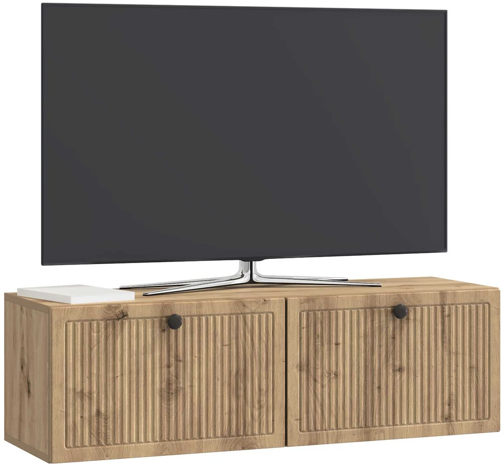 TV staliukas Sieninė TV spintelė 98 x 31 x 30 cm Artisano ąžuolo