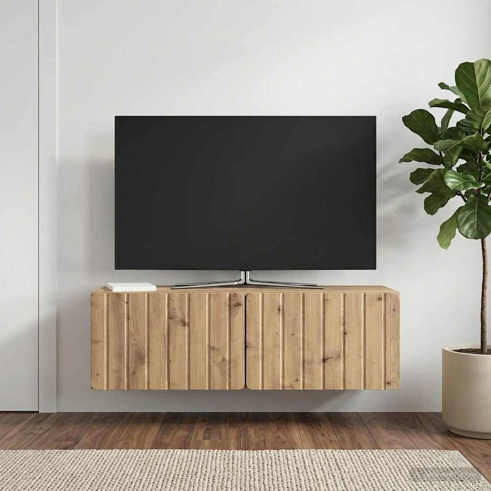 TV staliukas Sieninė TV spintelė 98 x 31 x 30 cm Artisano ąžuolo