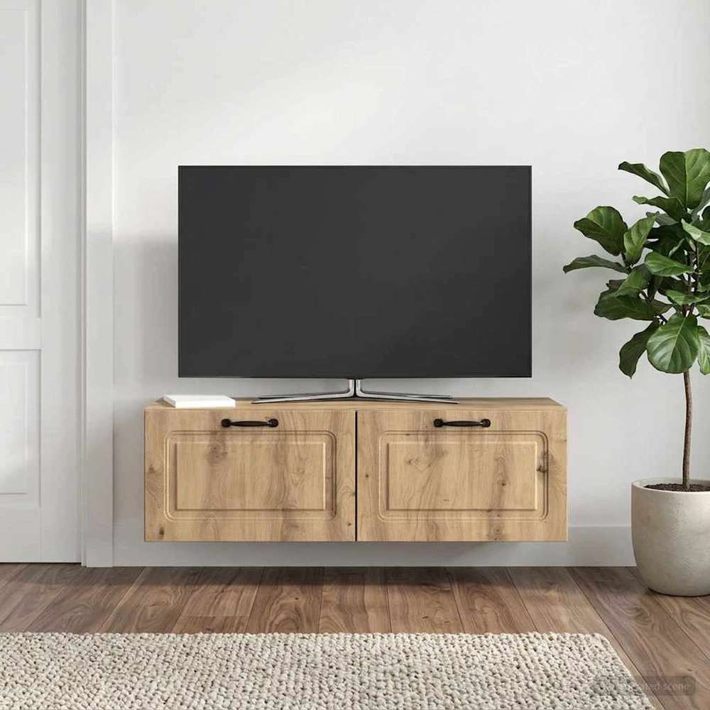 TV staliukas Sieninė TV spintelė 98 x 31 x 30 cm Artisano ąžuolo