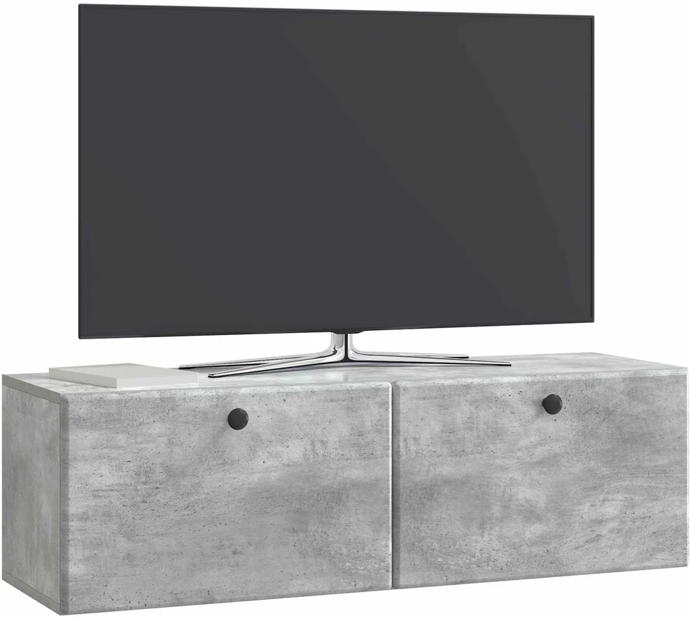 TV staliukas Sieninė TV spintelė 98 x 31 x 30 cm Betono pilka