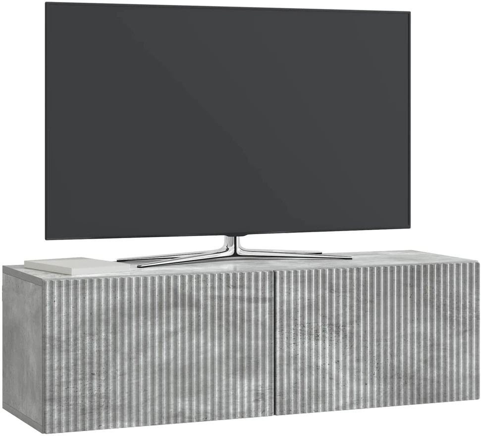 TV staliukas Sieninė TV spintelė 98 x 31 x 30 cm Betono pilka
