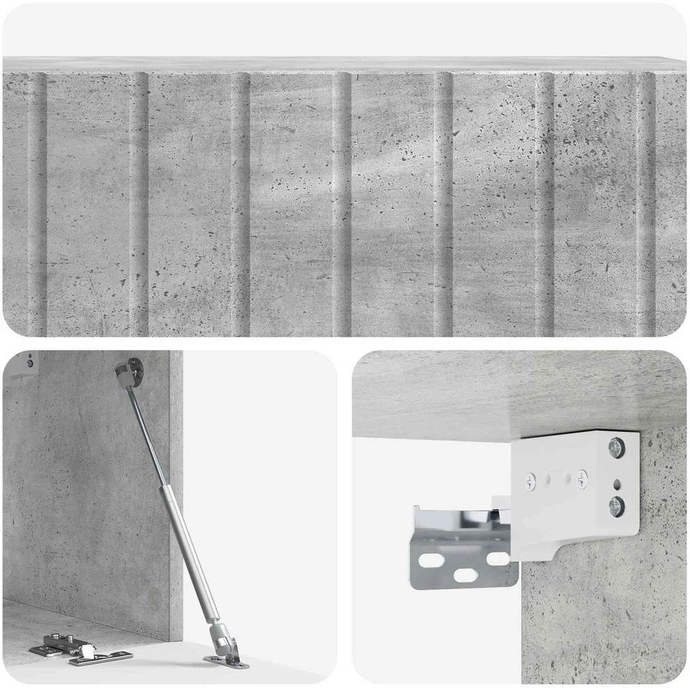 TV staliukas Sieninė TV spintelė 98 x 31 x 30 cm Betono pilka