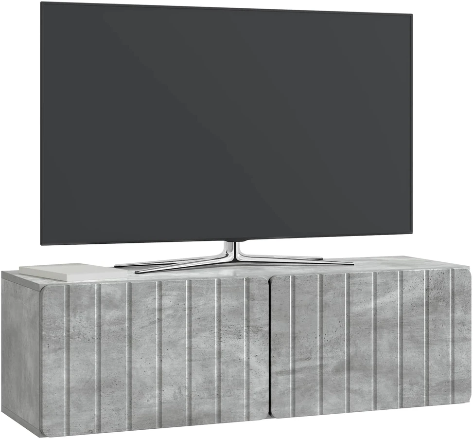 TV staliukas Sieninė TV spintelė 98 x 31 x 30 cm Betono pilka