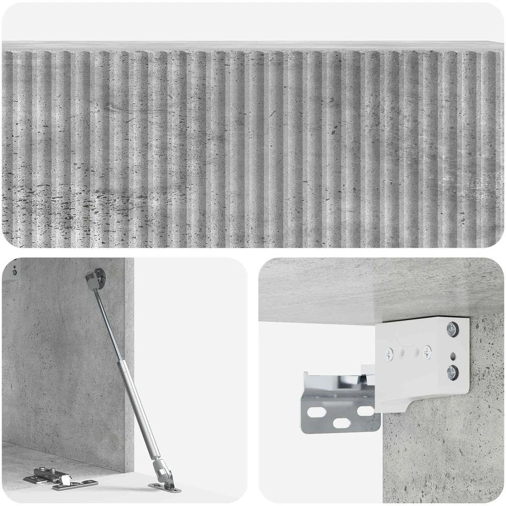 TV staliukas Sieninė TV spintelė 98 x 31 x 30 cm Betono pilka