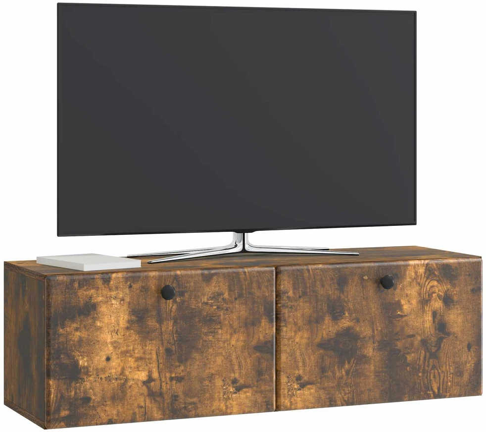 TV staliukas Sieninė TV spintelė 98 x 31 x 30 cm Dūminio ąžuolo