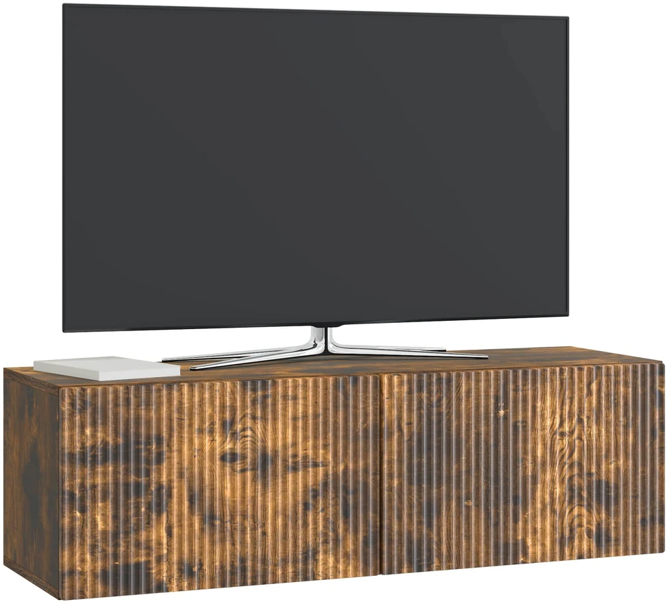 TV staliukas Sieninė TV spintelė 98 x 31 x 30 cm Dūminio ąžuolo