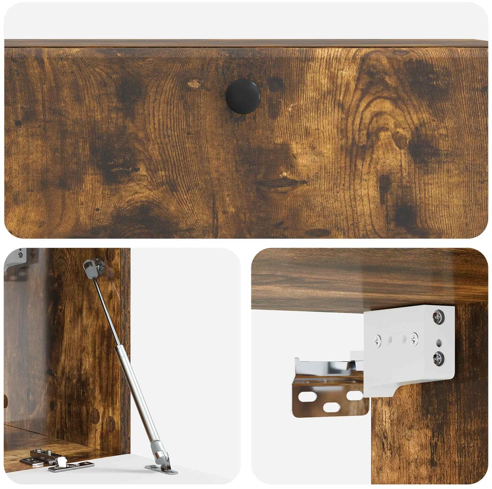 TV staliukas Sieninė TV spintelė 98 x 31 x 30 cm Dūminio ąžuolo