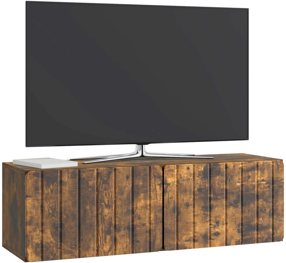 TV staliukas Sieninė TV spintelė 98 x 31 x 30 cm Dūminio ąžuolo