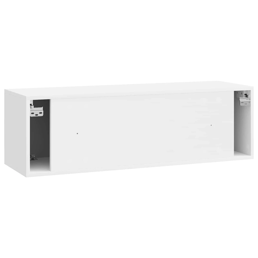 TV staliukas Sieninė TV spintelė 98 x 31 x 30 cm Itin blizgi balta