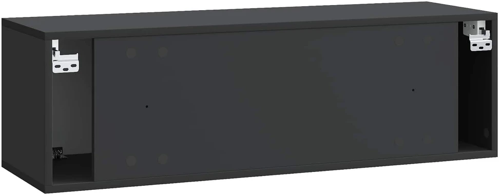 TV staliukas Sieninė TV spintelė 98 x 31 x 30 cm Juoda Apdirbta mediena