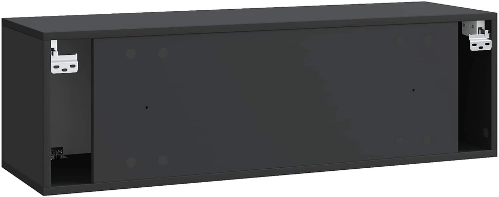 TV staliukas Sieninė TV spintelė 98 x 31 x 30 cm Juoda Apdirbta mediena