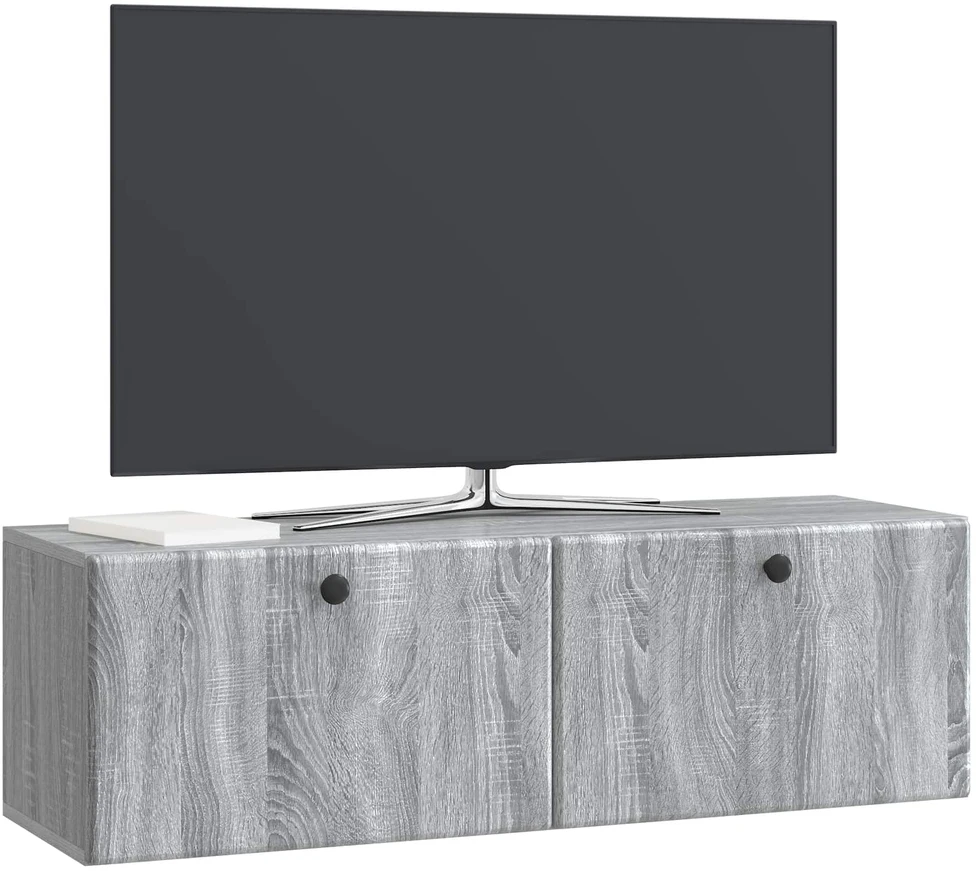 TV staliukas Sieninė TV spintelė 98 x 31 x 30 cm Pilka Sonoma