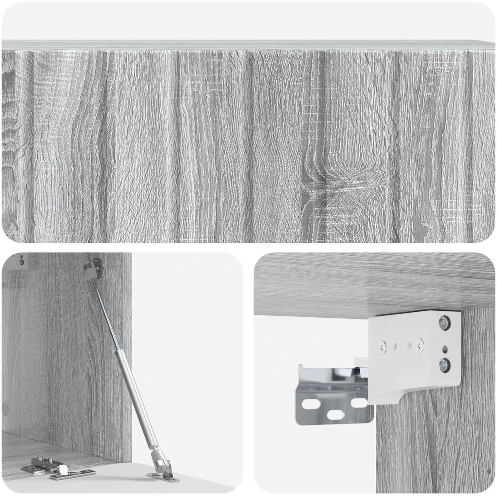 TV staliukas Sieninė TV spintelė 98 x 31 x 30 cm Pilka Sonoma