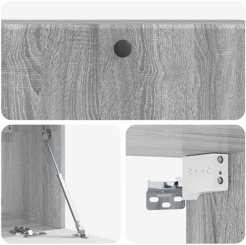 TV staliukas Sieninė TV spintelė 98 x 31 x 30 cm Pilka Sonoma
