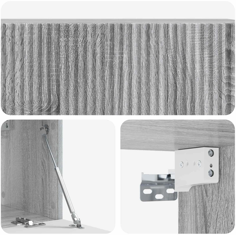 TV staliukas Sieninė TV spintelė 98 x 31 x 30 cm Pilka sonoma ąžuolo