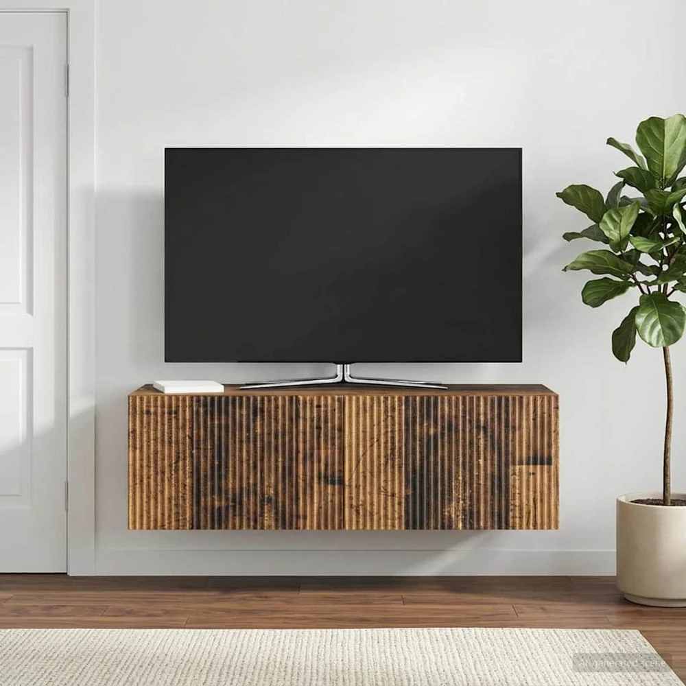TV staliukas Sieninė TV spintelė 98 x 31 x 30 cm Sendintos medienos