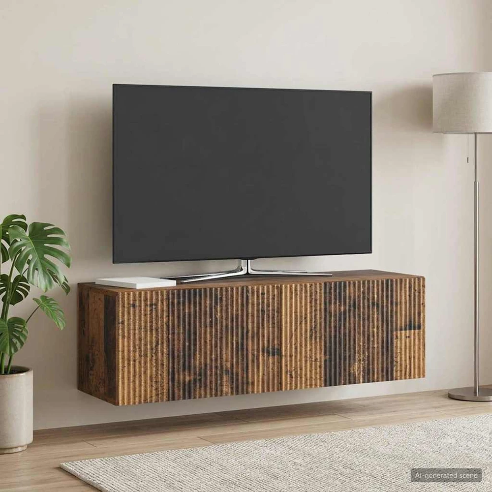 TV staliukas Sieninė TV spintelė 98 x 31 x 30 cm Sendintos medienos