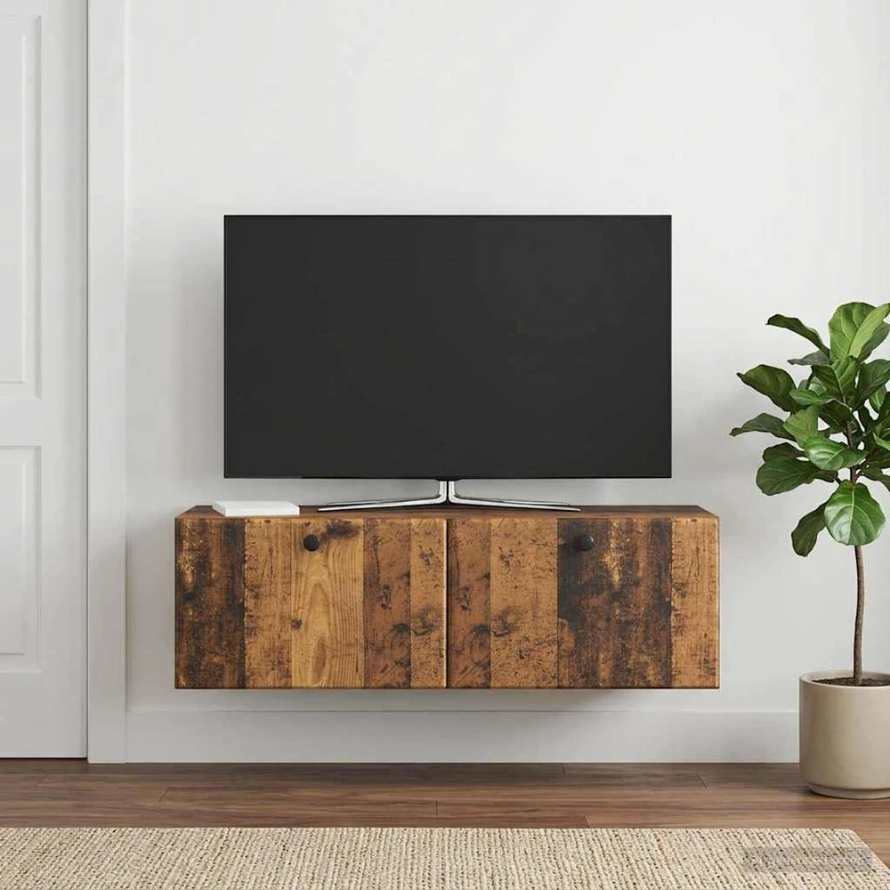 TV staliukas Sieninė TV spintelė 98 x 31 x 30 cm Sendintos medienos