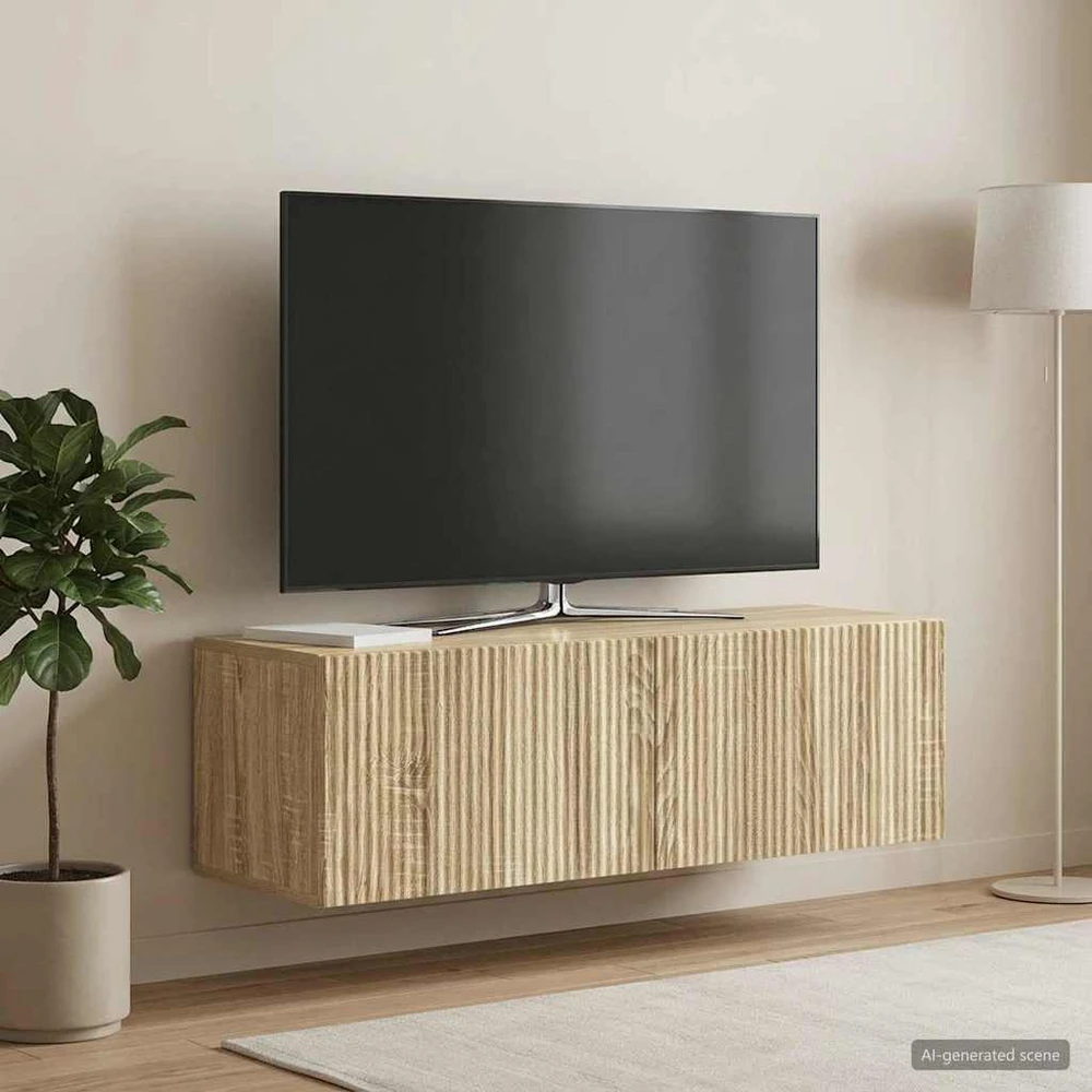 TV staliukas Sieninė TV spintelė 98 x 31 x 30 cm Sonoma ąžuolas