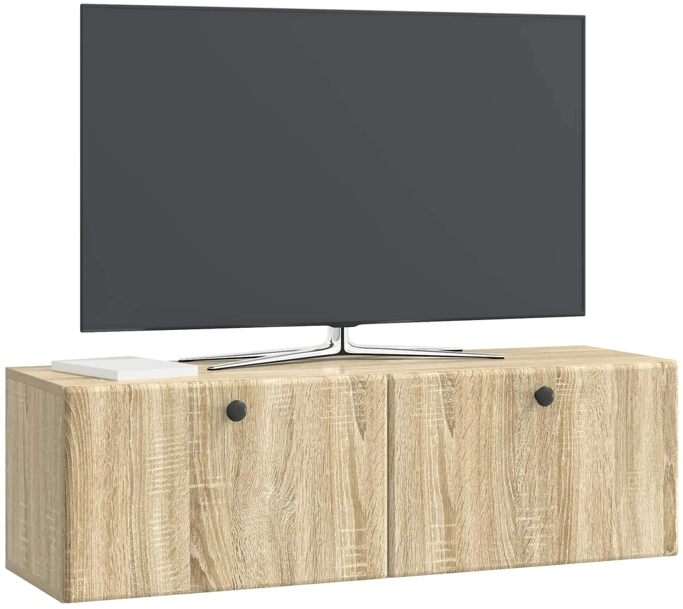 TV staliukas Sieninė TV spintelė 98 x 31 x 30 cm Sonoma ąžuolas