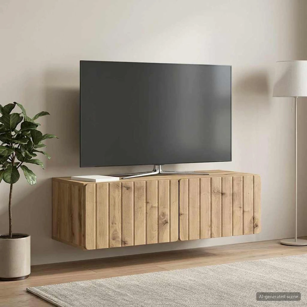 TV staliukas Sieninė TV spintelė 98 x 41 x 30 cm Artisano ąžuolo