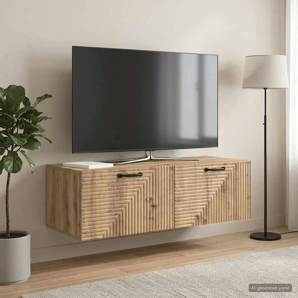 TV staliukas Sieninė TV spintelė 98 x 41 x 30 cm Artisano ąžuolo