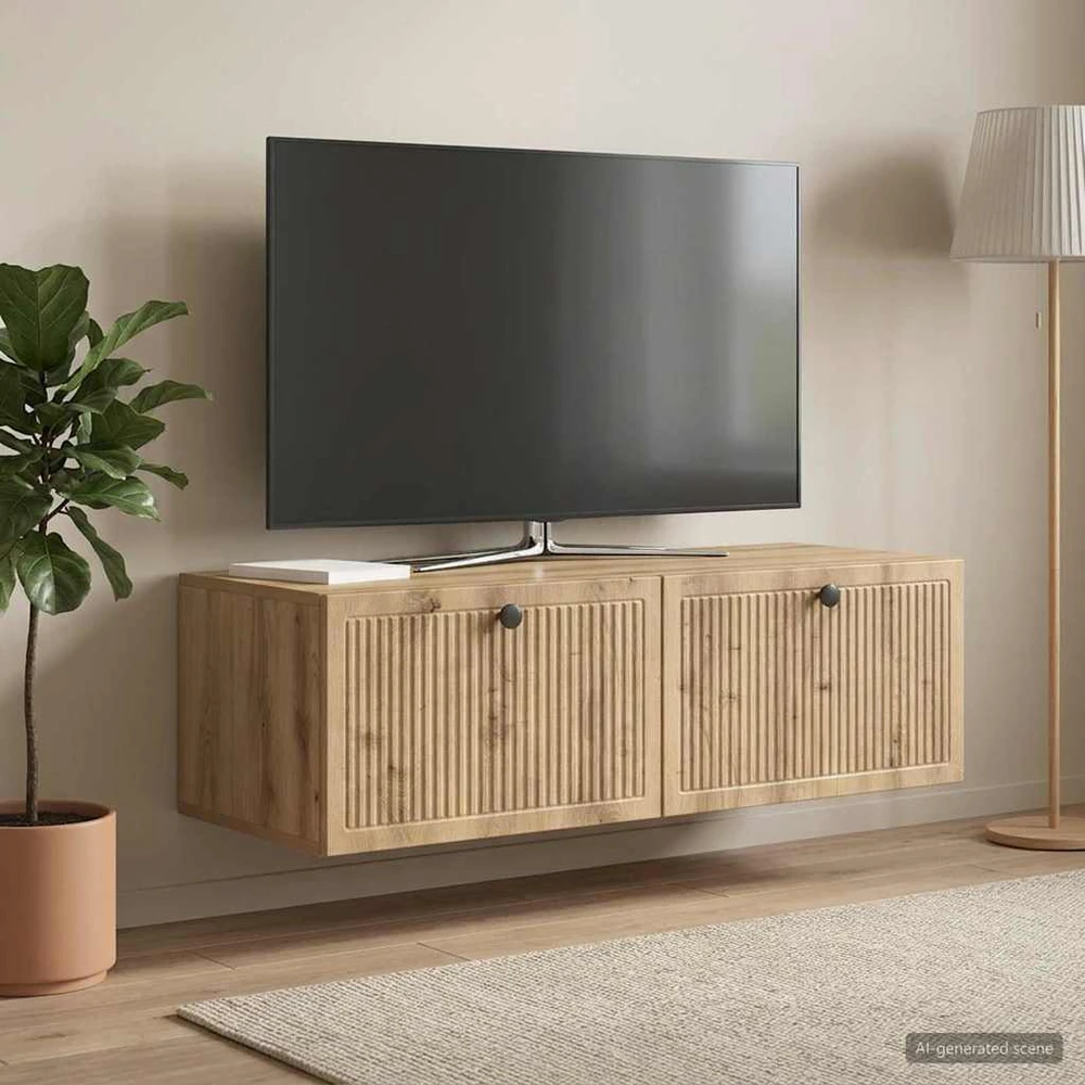 TV staliukas Sieninė TV spintelė 98 x 41 x 30 cm Artisano ąžuolo