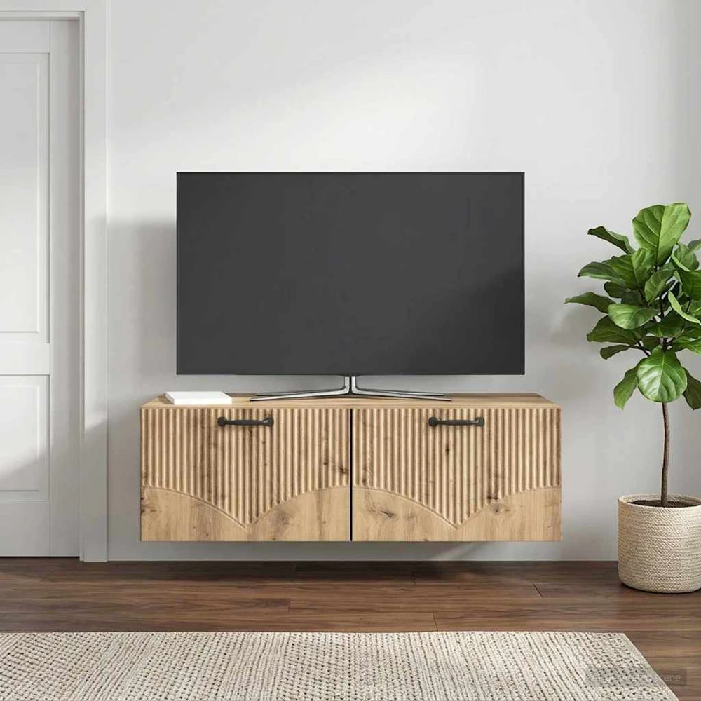 TV staliukas Sieninė TV spintelė 98 x 41 x 30 cm Artisano ąžuolo