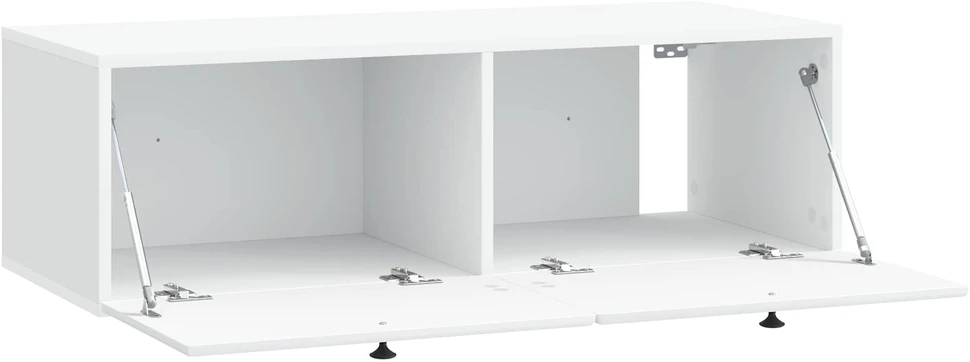 TV staliukas Sieninė TV spintelė 98 x 41 x 30 cm Balta Apdirbta mediena