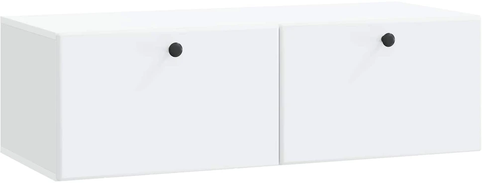 TV staliukas Sieninė TV spintelė 98 x 41 x 30 cm Balta Apdirbta mediena