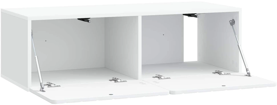 TV staliukas Sieninė TV spintelė 98 x 41 x 30 cm Balta Apdirbta mediena