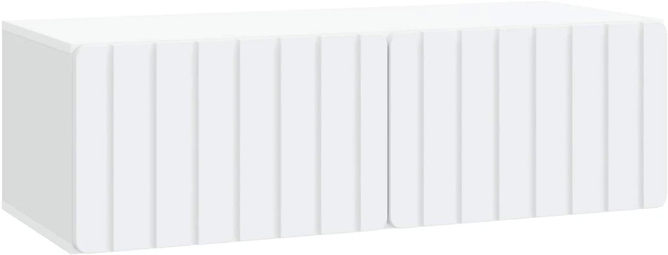 TV staliukas Sieninė TV spintelė 98 x 41 x 30 cm Balta Apdirbta mediena