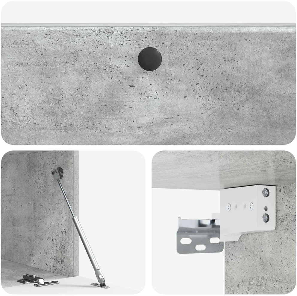 TV staliukas Sieninė TV spintelė 98 x 41 x 30 cm Betono pilka