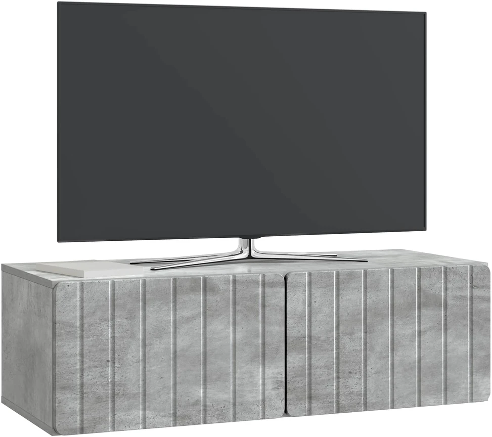 TV staliukas Sieninė TV spintelė 98 x 41 x 30 cm Betono pilka