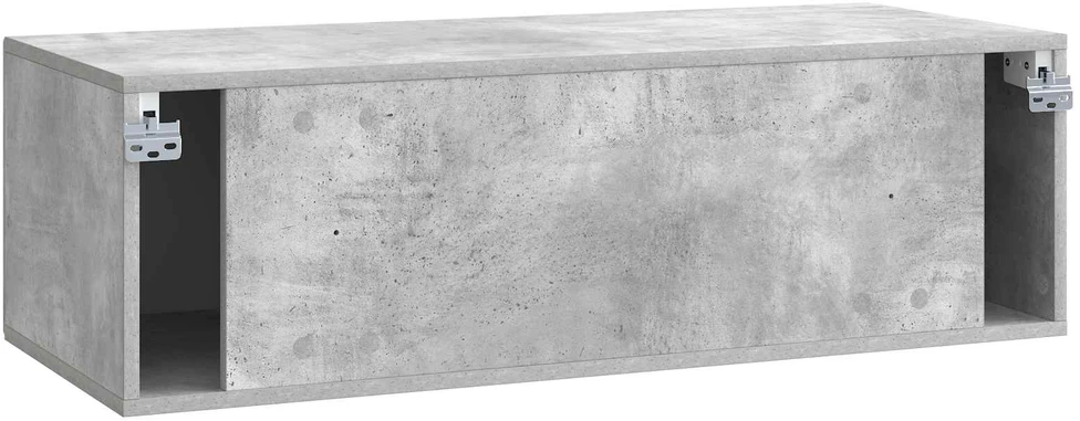 TV staliukas Sieninė TV spintelė 98 x 41 x 30 cm Betono pilka