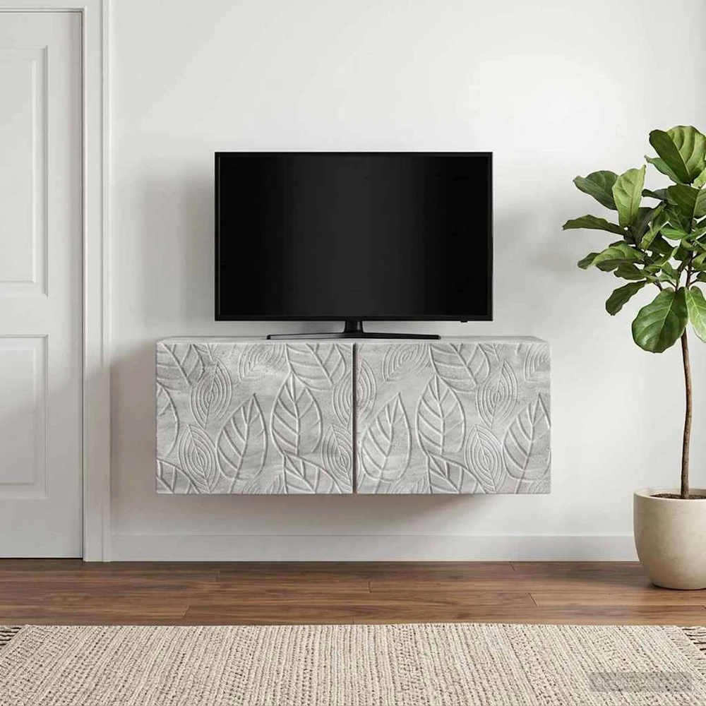 TV staliukas Sieninė TV spintelė 98 x 41 x 30 cm Betono pilka