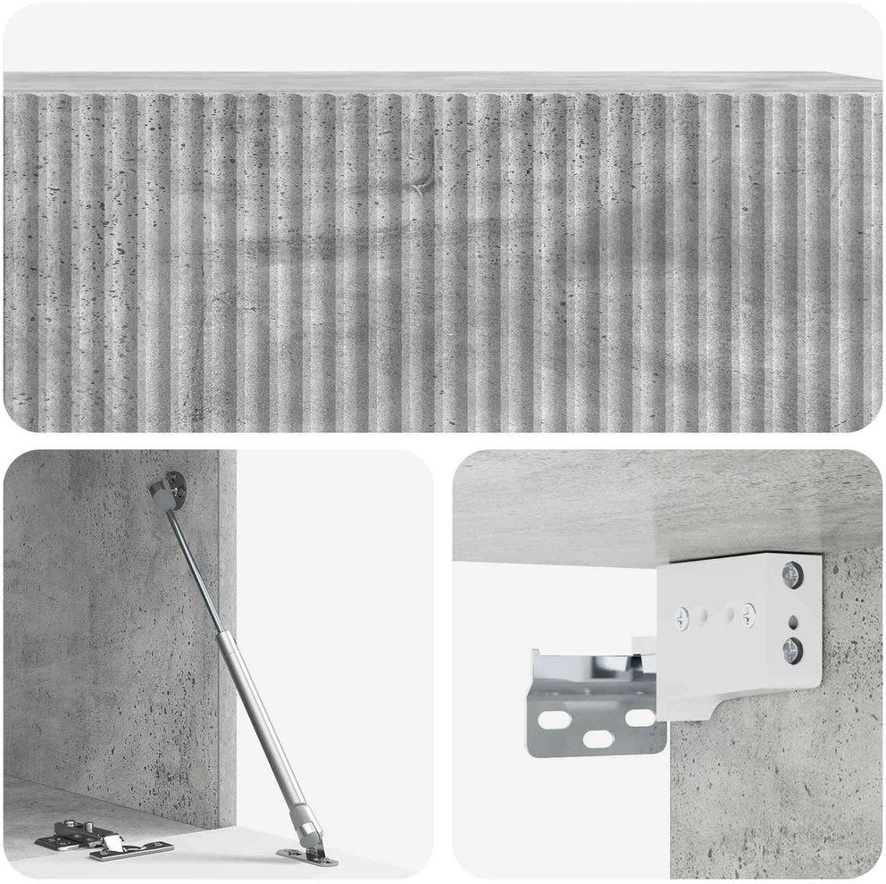 TV staliukas Sieninė TV spintelė 98 x 41 x 30 cm Betono pilka