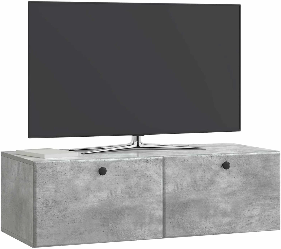 TV staliukas Sieninė TV spintelė 98 x 41 x 30 cm Betono pilka