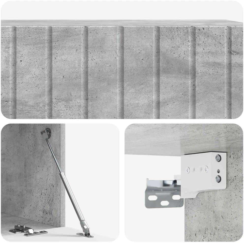 TV staliukas Sieninė TV spintelė 98 x 41 x 30 cm Betono pilka