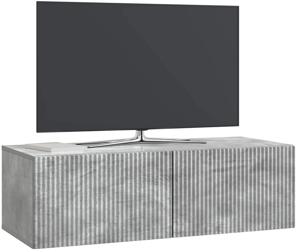 TV staliukas Sieninė TV spintelė 98 x 41 x 30 cm Betono pilka
