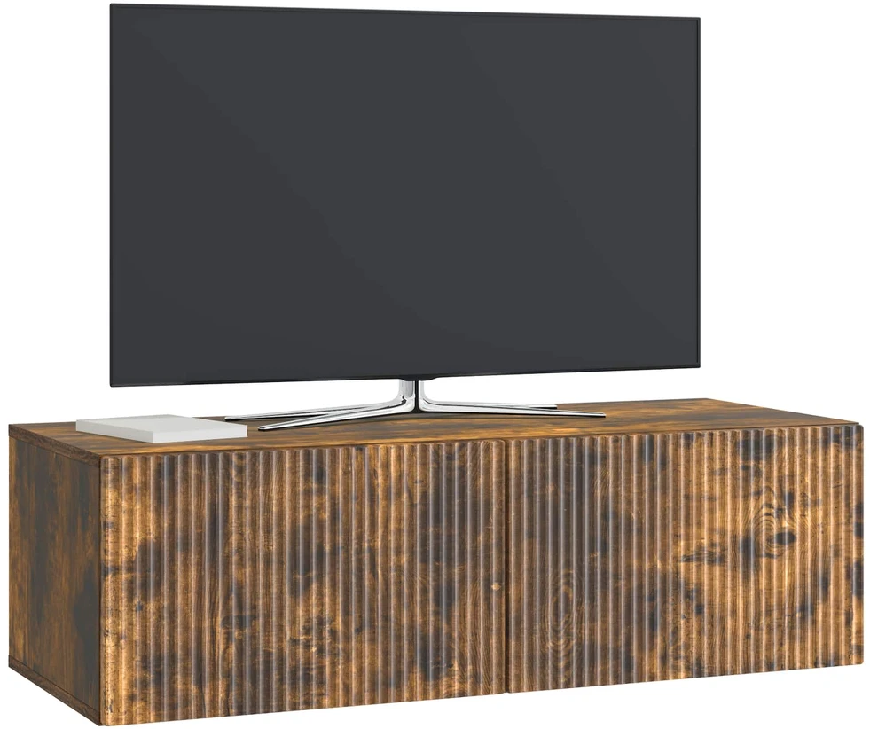 TV staliukas Sieninė TV spintelė 98 x 41 x 30 cm Dūminio ąžuolo