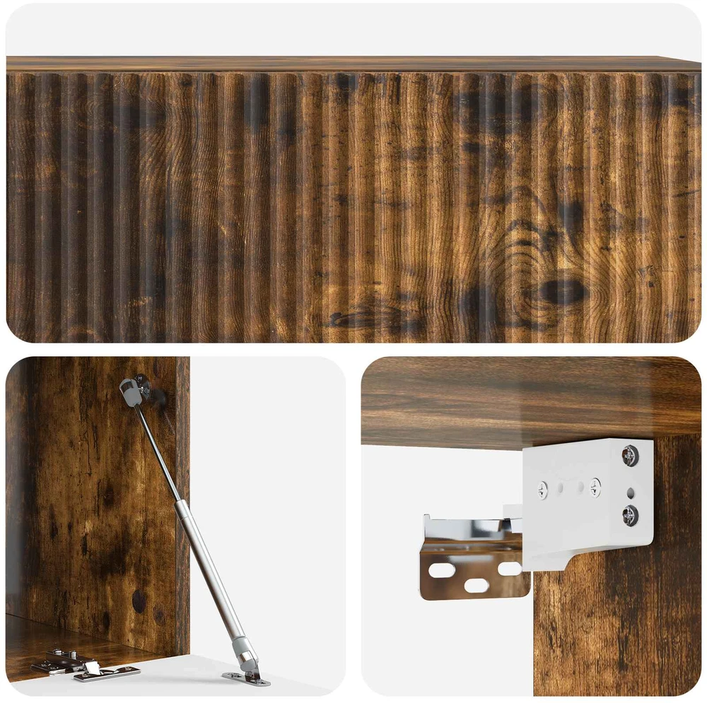 TV staliukas Sieninė TV spintelė 98 x 41 x 30 cm Dūminio ąžuolo